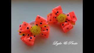 Бантики из репсовых лент 2,5 см МК Канзаши / The bow of REP ribbons 2.5 cm MK Kanzashi
