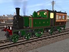 LSWR Drummond's Bug Rear Bogie - Royal Green
