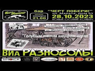 ВИА Разносолы Голубым твоим шарфом играя 28/10/2023 Ретро-Бар Чёрт Побери
