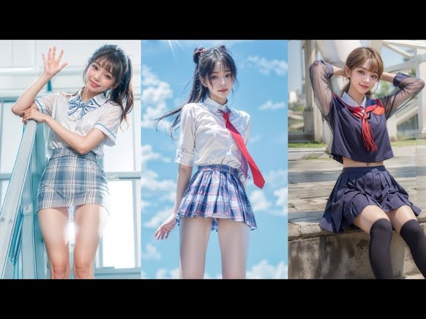 Real4k 한국 일본 예쁜 교복 모음, aiart, ai, aimodel, ai 그림, School Uniform, 女子学生制服,