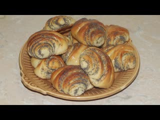Дрожжевое тесто без яиц, молока и сл. масла. Вкусные булочки.