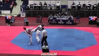 63kg Boris KRASNOV (RUS) vs (GEO) SHUKAKIDZE Merab (-21 European TKD Championships 2015)