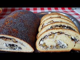 Цыганский рулет с маком и творогом. Сывьяко. Gypsy cuisine.