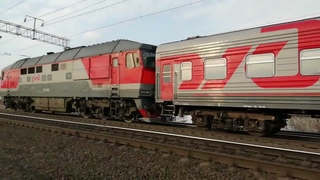 ТЭП70-0198. Прибывает с запада. Петрозаводск.
