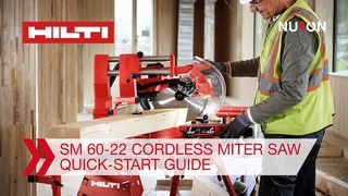 Hilti Nuron SM 60-22 Cordless Miter Saw - Quick-start Guide