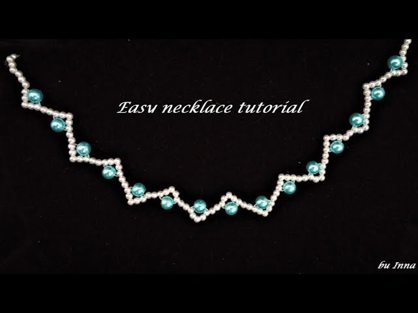 Beaded pearl necklace tutorial for