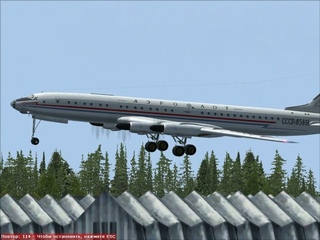 Ту-114 посадка в Домодедово fs-2004
