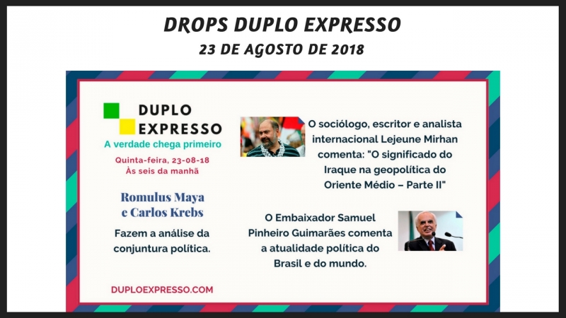 Drops do Duplo Expresso de 23 de agosto de