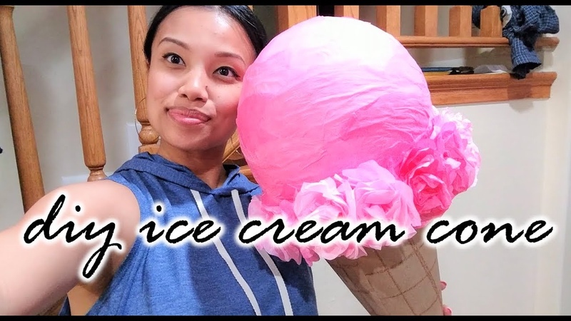 DIY, Giant Ice Cream Cone , Sprinkle Themed Baby Shower